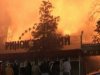На крупнейшем рынке Борисполя тушили пожар