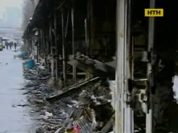 В центре Киева сгорели киоски