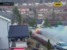 В Норвегии тушили "пожар на колесах"