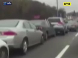 В Киеве произошло масштабное ДТП с участием 12 авто