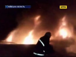 Пожар и взрыв на складе под Киевом