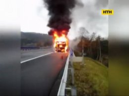 Пожар автобуса с украинцами в Чехии обошелся без жертв