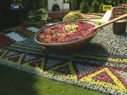 Ко Дню Независимости в Киеве создали карту Украины из цветов