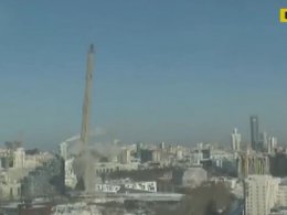 В Екатеринбурге мощным взрывом уничтожили одно из крупнейших сооружений России