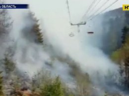 На карпатском курорте во время пожара едва не погибли туристы