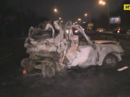 В Киеве в ДТП заживо сгорела пассажирка