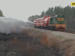 В Киевской и Житомирской областях почти 2000 спасателей вместе с лесниками пытаются потушить огонь