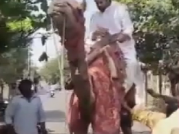 На верблюді замість автомобіля вирушив на роботу індійський політик у Делі